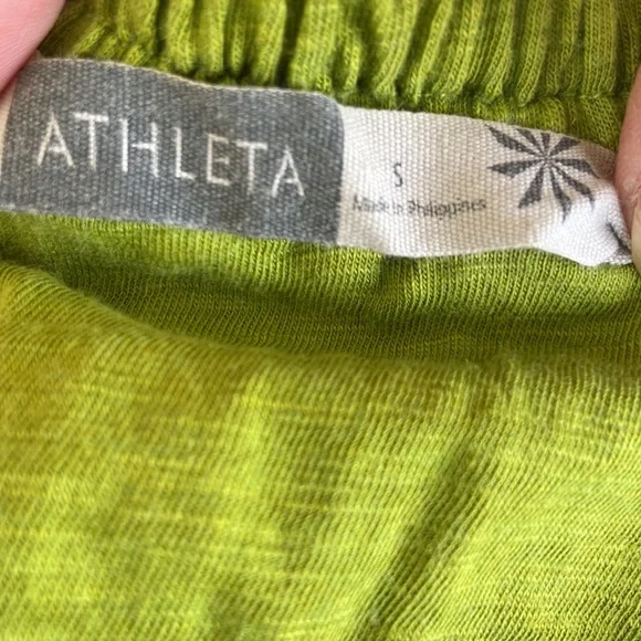Athleta Antique Gold/Olive Green Double Strap Racerback Athletic Dress Women's S - Picture 2 of 5